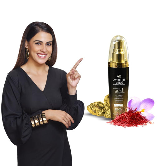 Aimil Ayouthveda Cosmetics Sparkling Gold Day Cream With 24k Gold & Saffron 50gm