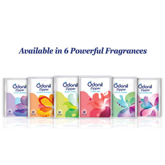 Odonil Bathroom Air Freshner Zipper Joyful Lavender,Allluring Daffodil,Blissful Citrus,Scintillating Rose,Soulful Jasmine & Combo