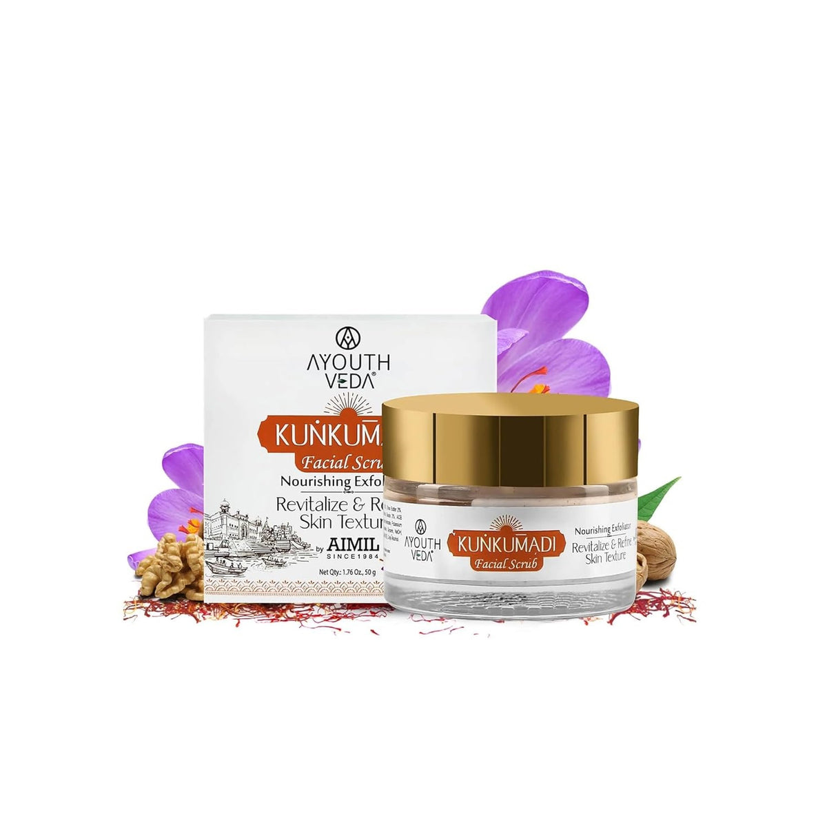 Aimil Ayouthveda Cosmetics Kunkumadi Facial Scrub 50gm