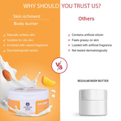 Aimil Ayouthveda Cosmetics Skin Richment Body Butter With Mango and Cocoa Butter For Moisturized & Super Soft Skin 200g