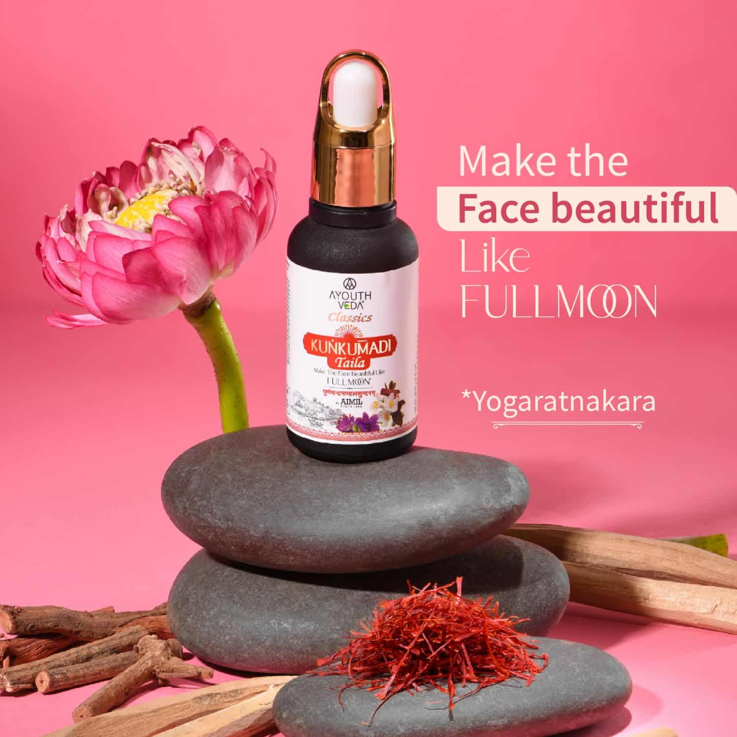 Aimil Ayouthveda Kunkumadi Taila Ayurvedic Facial Oil – 30ml
