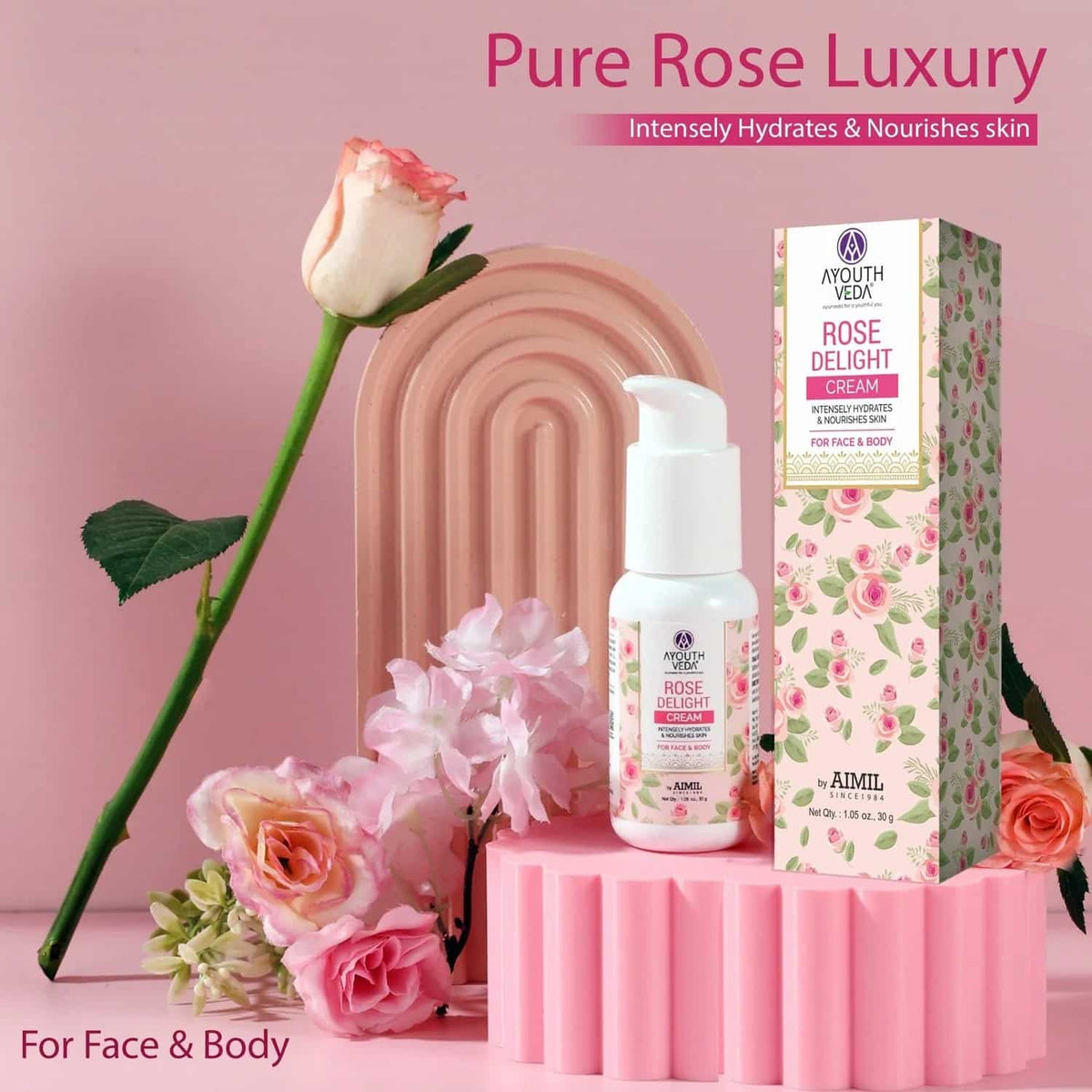 Aimil Ayouthveda Rose Delight Cream Ayurvedic – 30g