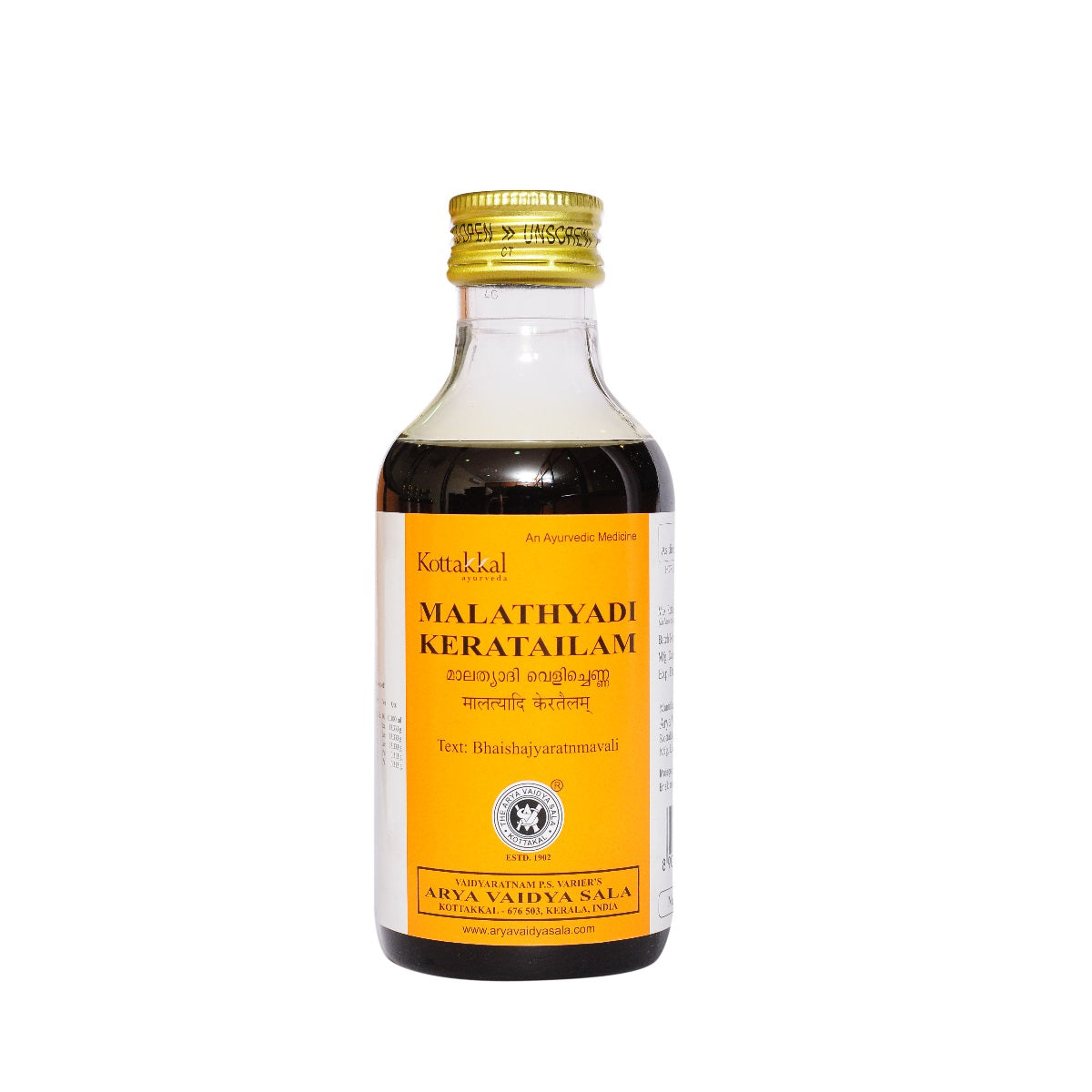 Kottakkal Ayurvedic Malatyadi Kera Tailam Oil 200ml