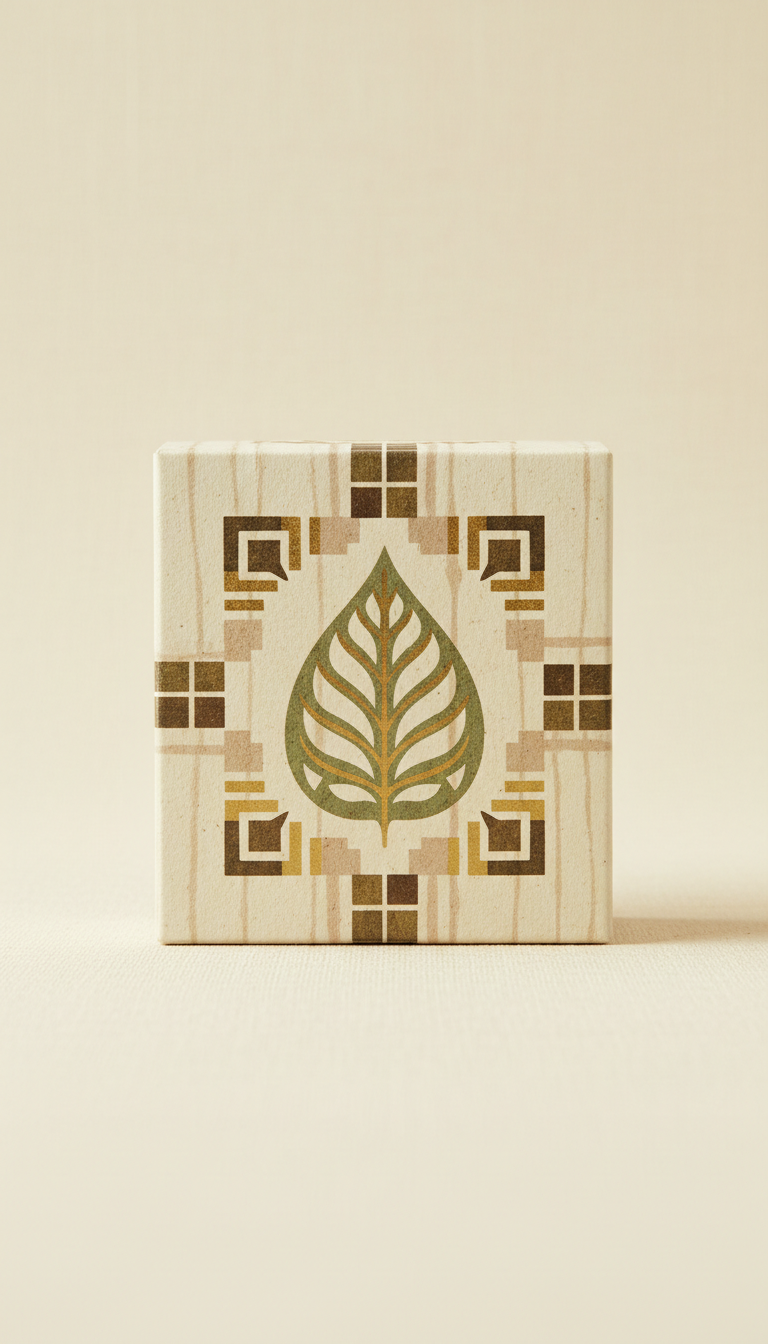 Ayurvedic spiced tea gold-accented box
