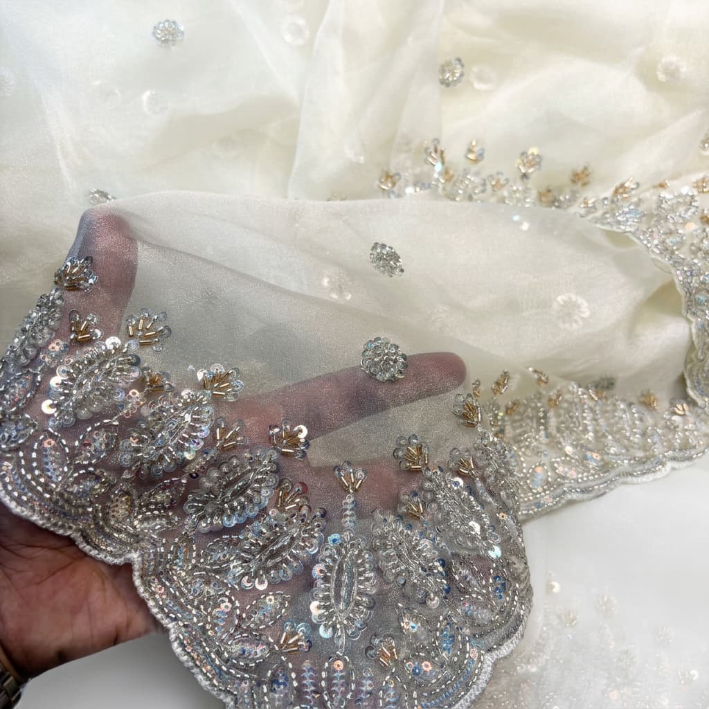 Organza Special Handwork Saree