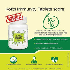 Charak Ayurvedic Kofol Immunity Tablet With Goodness Of Giloy,Haldi,Pippali & Sunti Immunity Enhancer For Complete Family,Children & Elders 60 Tablets