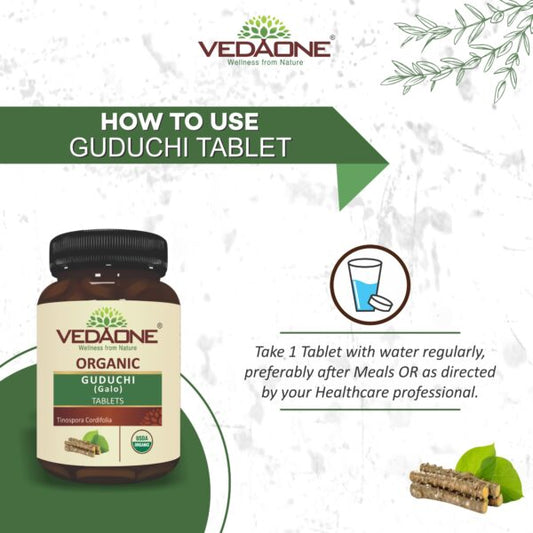 Vedaone Ayurvedic Organic Guduchi 750mg 60 Tablets