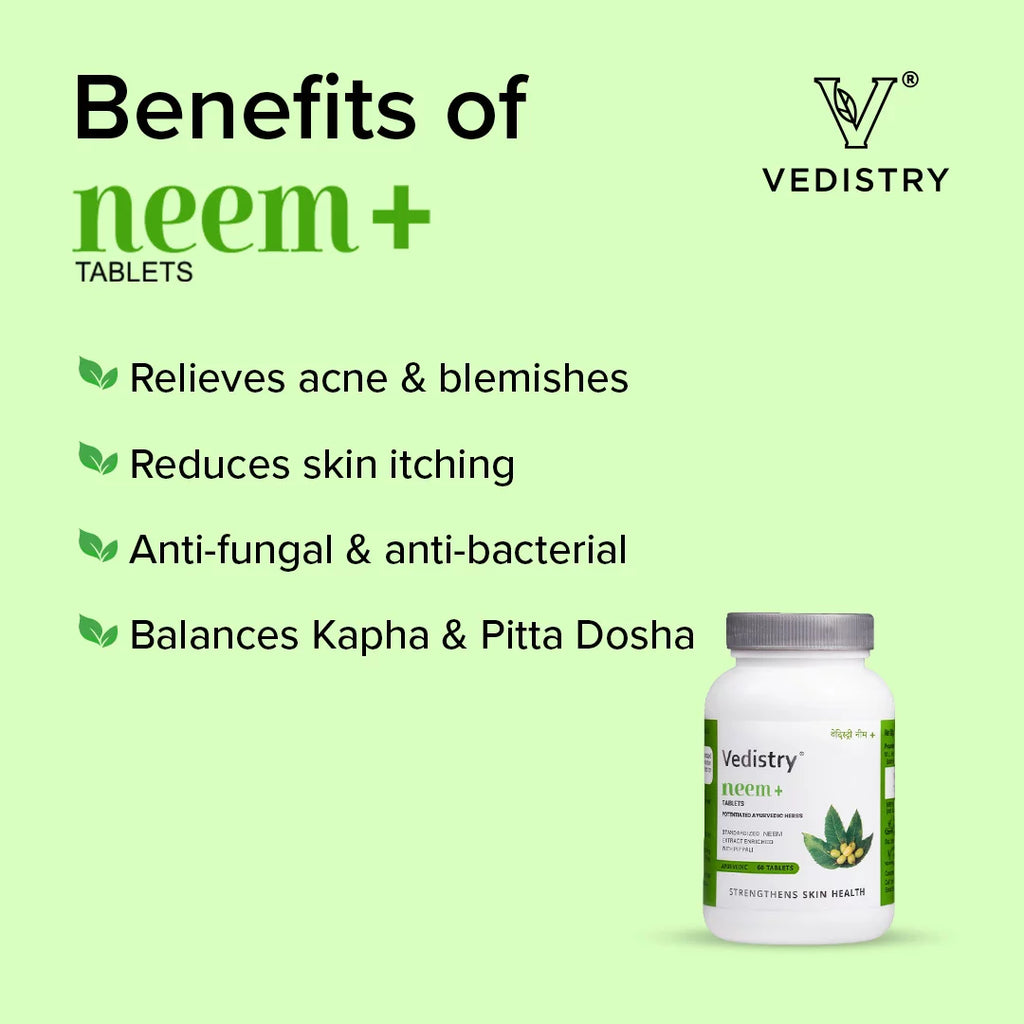 Vedistry Ayurvedic Neem + Skin Health 60 Tablets