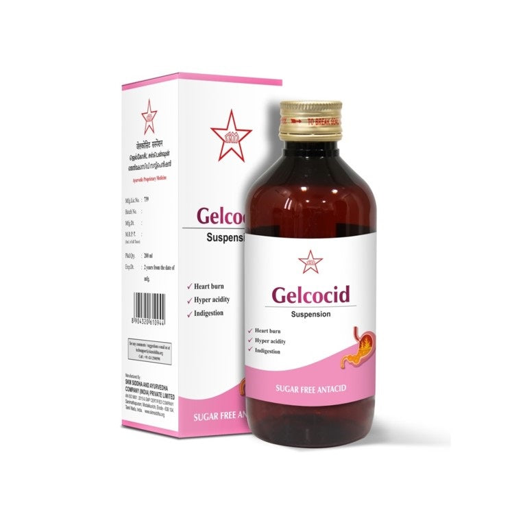 Skm Siddha Ayurveda Gelcocid Antacid Suspension Liquid & 650mg Tablets