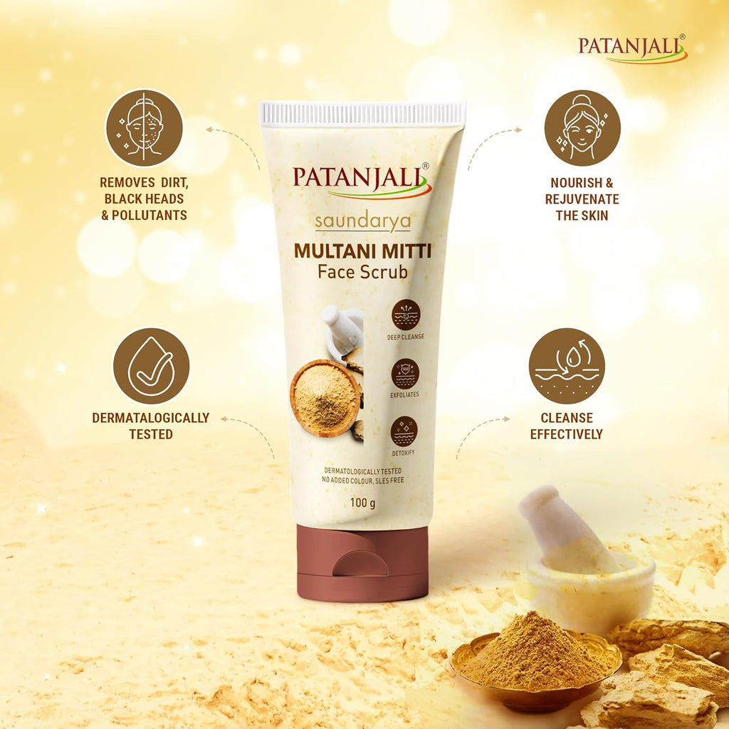 Patanjali Multani Mitti Face Scrub 100g