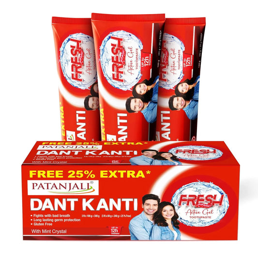 Patanjali Dant Kanti Fresh Active Toothpaste Gel 80g