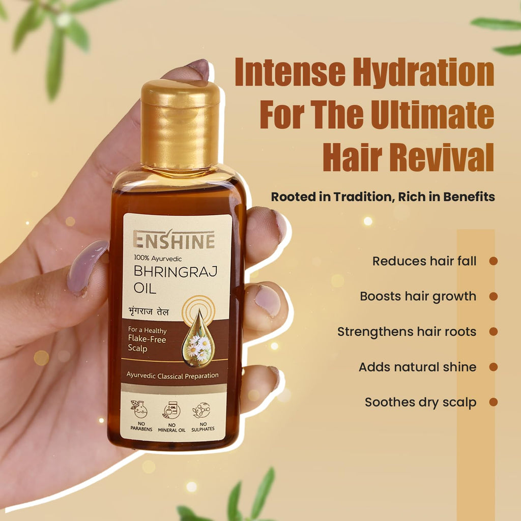 Leeford 100% Ayurvedic Enshine Bhringraj Hair Oil 60ml
