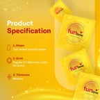 Leeford Funtime Banana Flavored Lubricated Dotted,Ribbed And Contoured Condom 10's