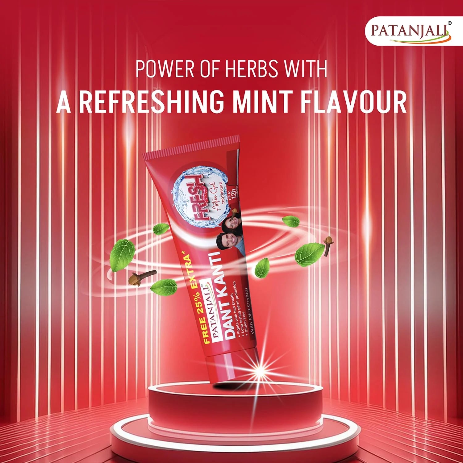 Patanjali Dant Kanti Fresh Active Toothpaste Gel 80g