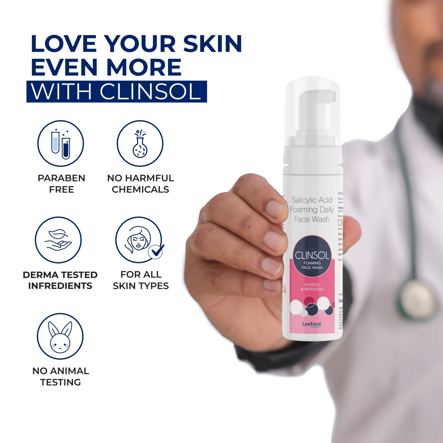 Leeford Clinsol Foaming Facewash 60ml