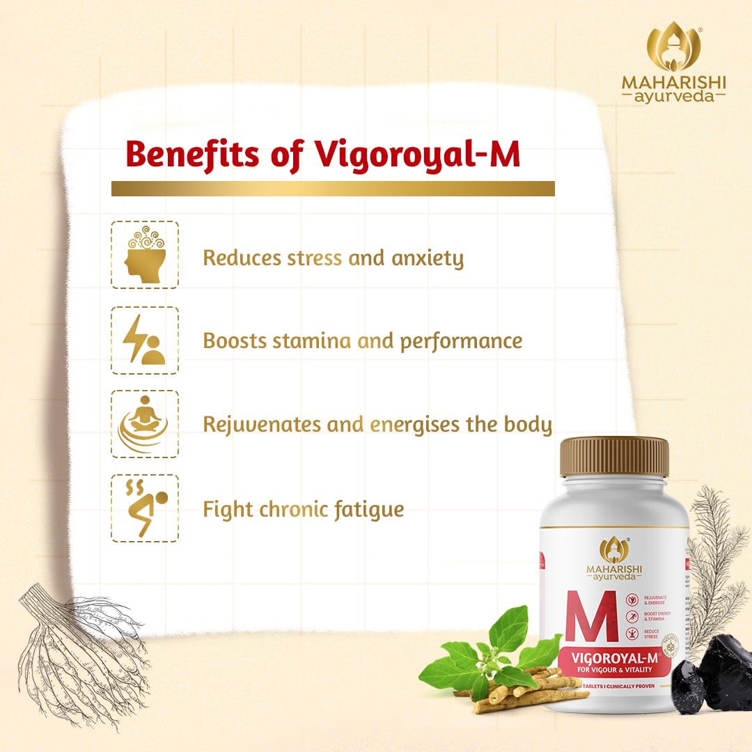 Maharishi Ayurveda Vigoroyal M For Strength,Stamina and Vigor 60 Tablets