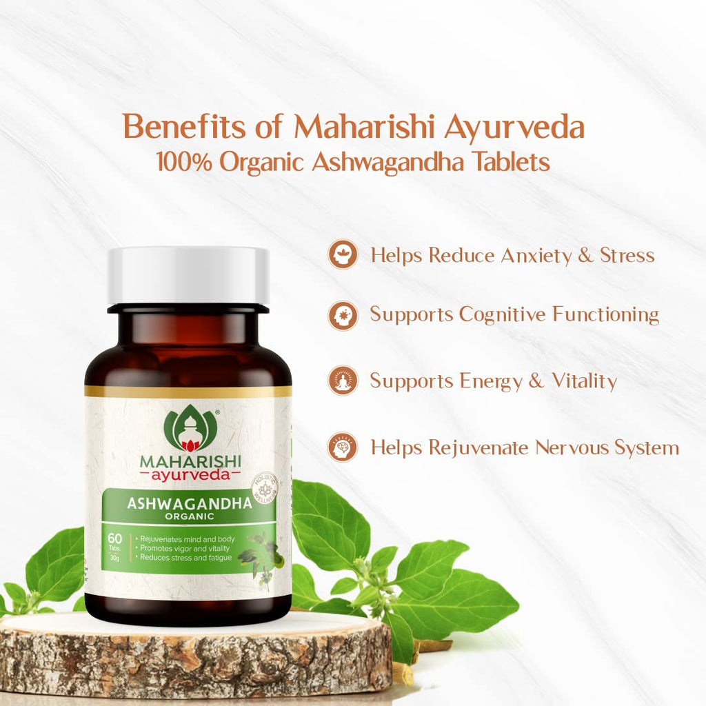 Maharishi Ayurveda Organic Ashwagandha 60 Tablets