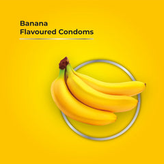 TTK Healthcare Skore Dotted Banana,Blue & Chocolate,Orange &Strawberry Flavored Colored Condoms