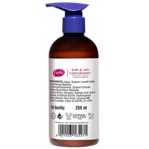 Fem Floral Bouqet Soft & Safe Handwash 250ml