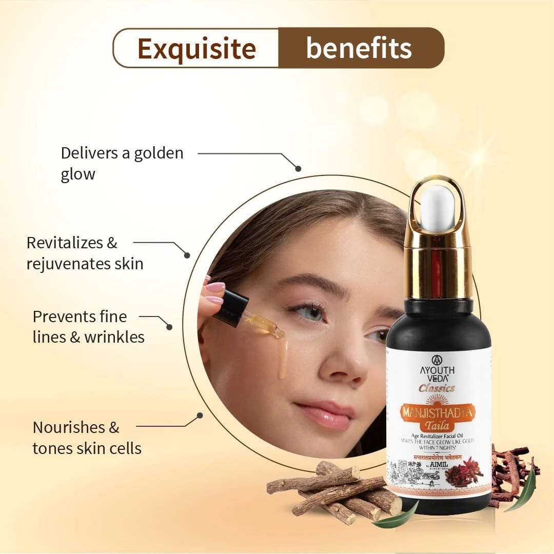 Ayouthveda Manjisthadya Taila Ayurvedic Facial Oil – 30ml