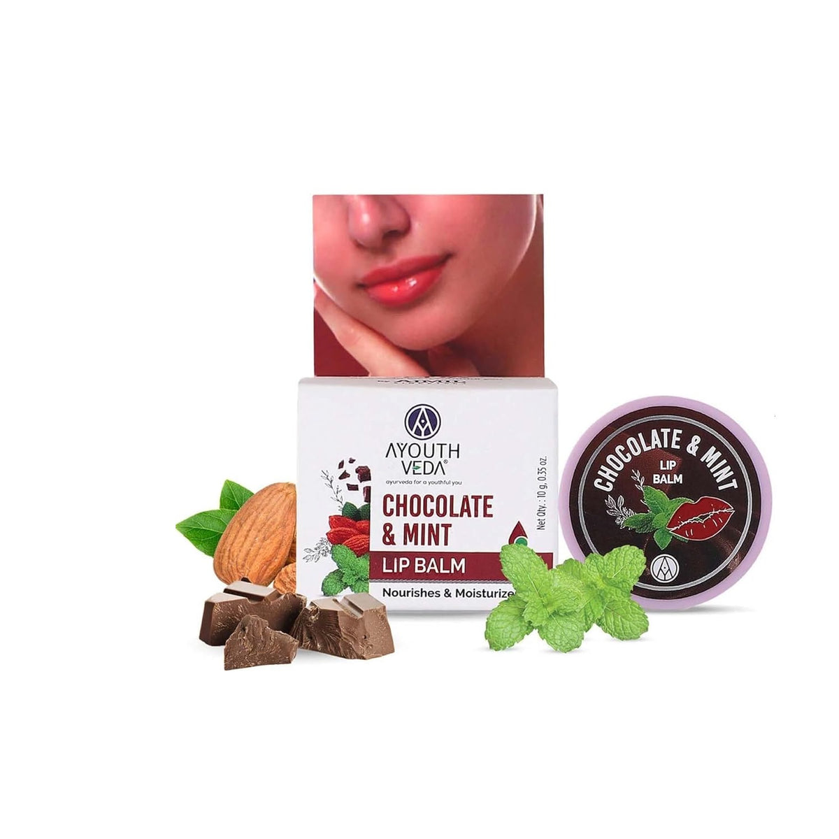 Aimil Ayouthveda Cosmetics Chocolate & Mint Lip Balm 10g