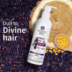 Aimil Ayouthveda Cosmetics Purple Rice Shampoo with Rice Water & Kernel Protein 200ml