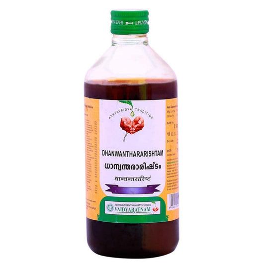 Vaidyaratnam Ayurvedische Dhanwanthararishtam-Flüssigkeit 450ml