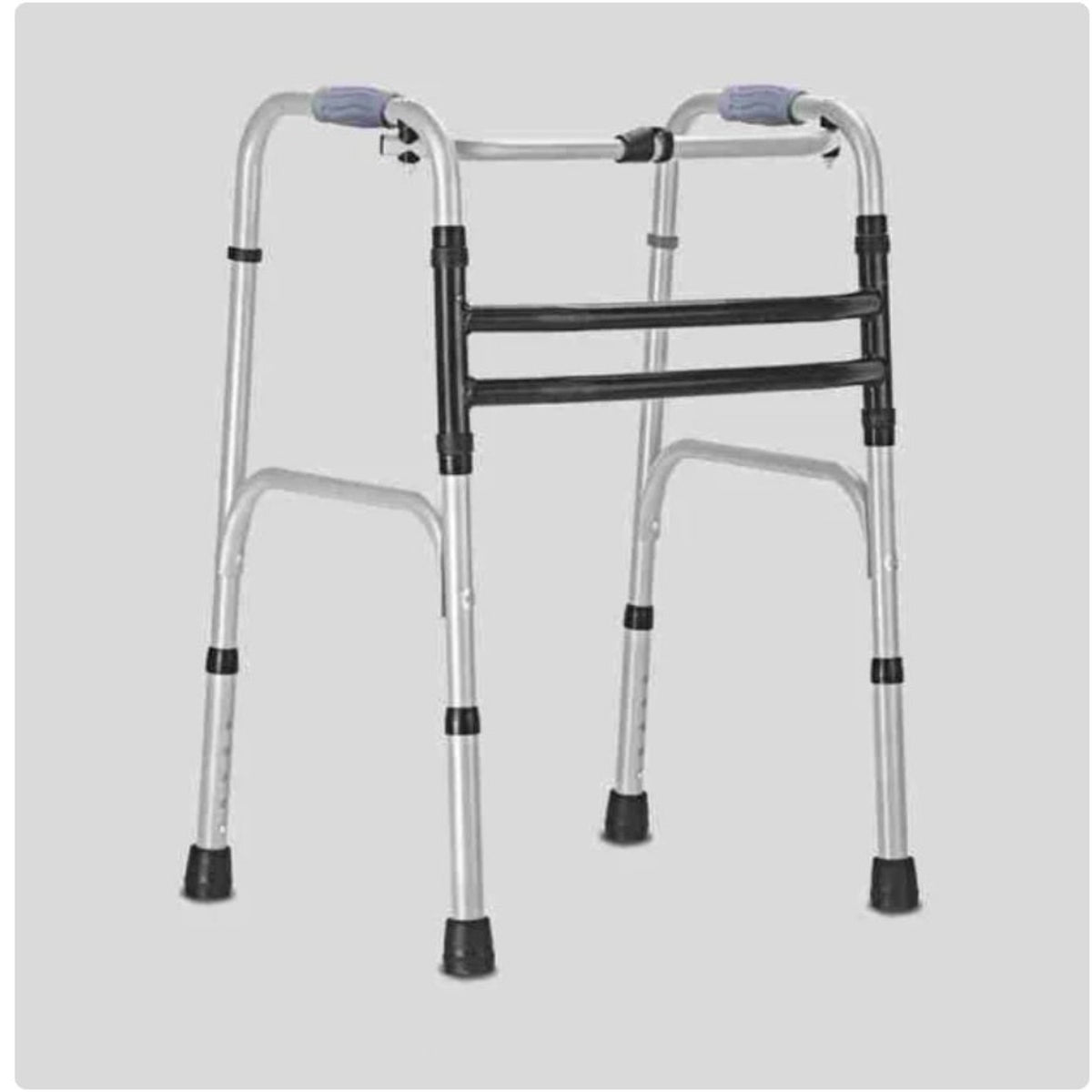 Flamingo Health Orthopädischer Gehwagen mit Gegenlauffunktion, zusammenklappbar, Doppelstange, universell einsetzbar, Farbe zufällig, Code 2385