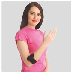 Flamingo Health Orthopädische Tennisarm-Bandage (mit Druckpolster) Farbe Schwarz Ya Beige Code 2024