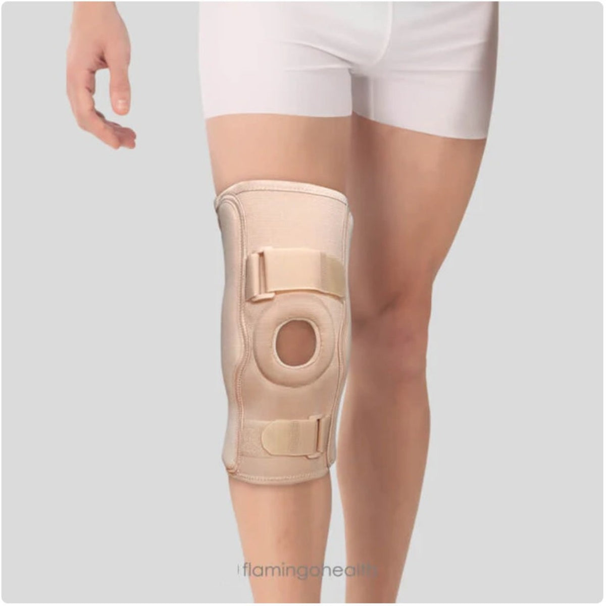 Flamingo Health Orthopädische Gel-Kniescheibe mit zwei Achsen und Scharnier, Code 2133