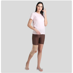 Flamingo Health Orthopädische Gel-Knieorthese mit zwei Achsen und Scharnier, Farbe Schwarz, Ya, Beige, Code 2132