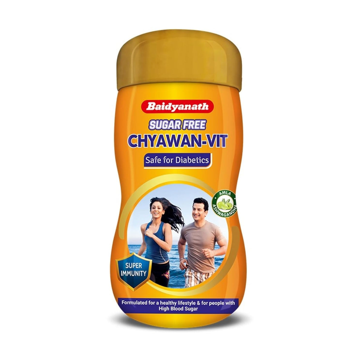 Baidyanath Ayurvedisches Chyawan Vit. Chyawanprash ohne Zucker stärkt das Immunsystem, verbessert Kraft und Ausdauer bei Erwachsenen und ist für Diabetiker geeignet.