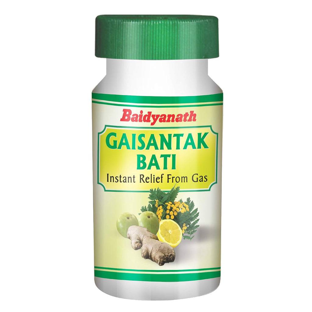 Baidyanath Ayurvedic Gaisantak Bati Tabletten zur sofortigen Linderung von Blähungen und Verdauungsstörungen