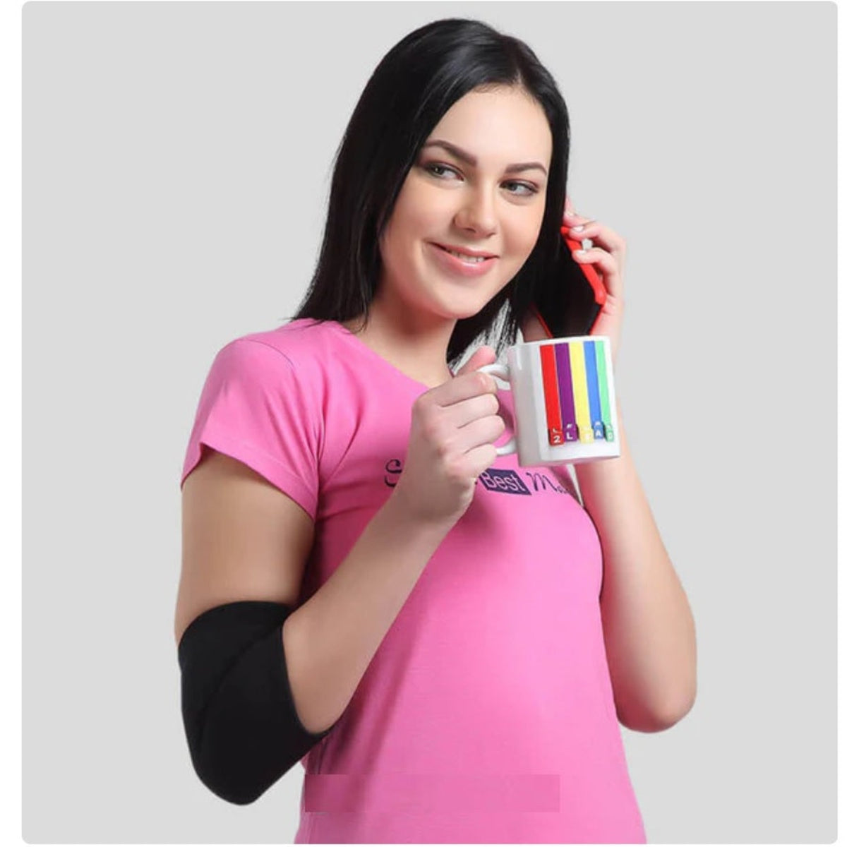 Flamingo Health Orthopädische Ellenbogenbandage Farbe Schwarz Ya Beige Zufallscode 2021