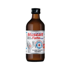 Aimil Ayurveda-Muscalt-Fort-Tabletten für das Wohlbefinden von Knochen und Gelenken reduzieren Schmerzen und Entzündungen. Fort-Tabletten, Ölspray und Sirup