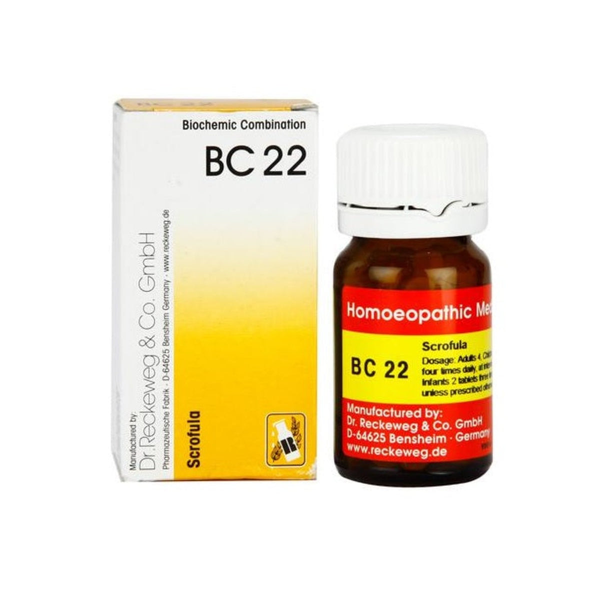 Dr. Reckeweg Homöopathie Scrofula Bio-Kombination 22 (BC 22) 20 g Tablette