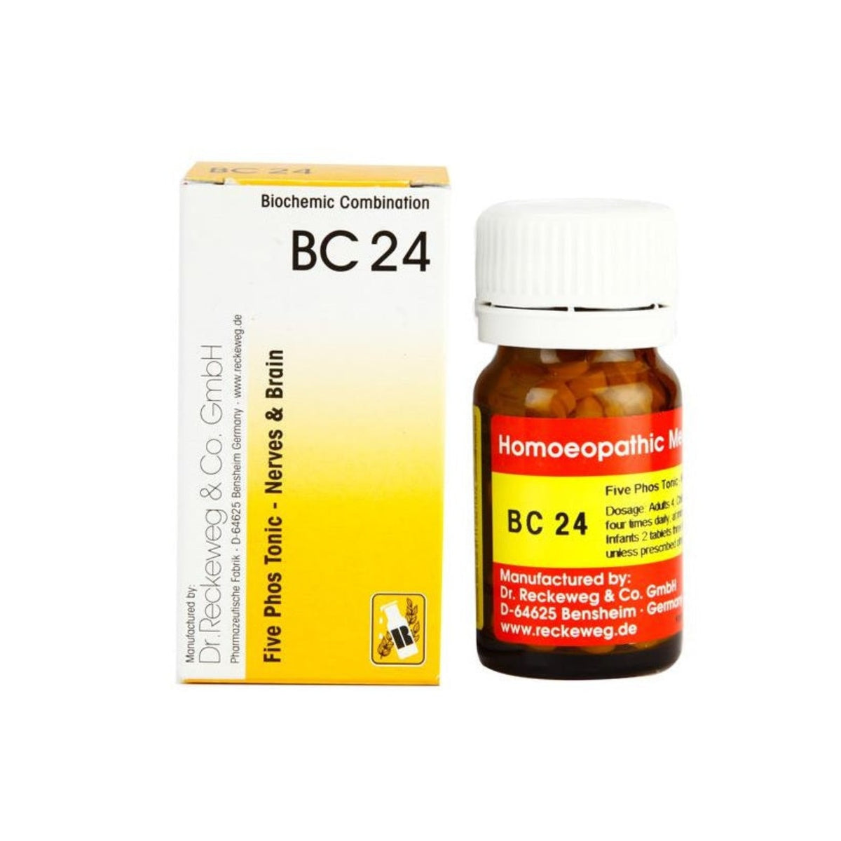 Dr. Reckeweg Homöopathie Five Phos Tonic - Nerven &amp; Gehirn Bio-Kombination 24 (BC 24) 20g Tablette