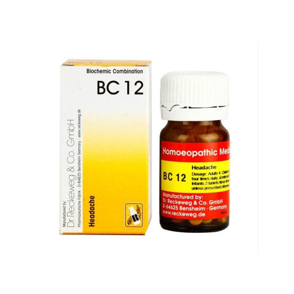 Dr. Reckeweg Homöopathie Kopfschmerzen Bio-Kombination 12 (BC 12) 20 g Tablette
