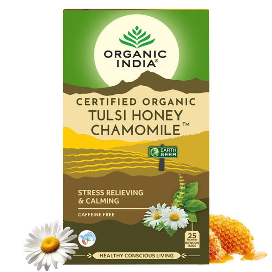 Organic India Tulsi Honey Chamomile Green Tea 25 Teabags