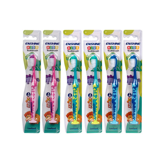 Leeford Enshine Kids Toothbrush For Junior [3+Years] With Easy Grip Multi Color