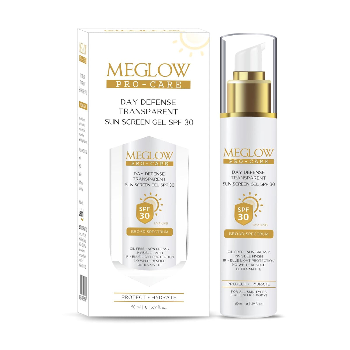 Leeford Meglow Pro Care Sunscreen Gel SPF 30 50ml