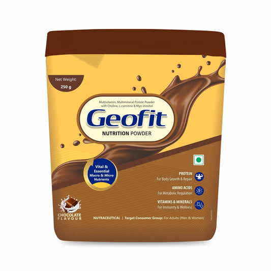 Leeford Geofit Chocolate Flavoured Protein Nutrition Powder 250g