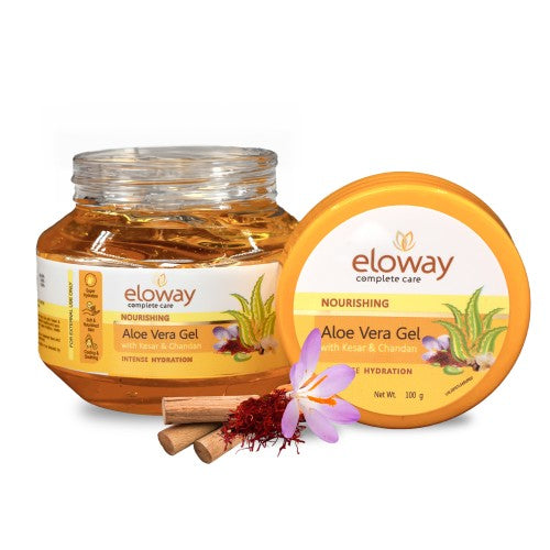 Leeford Eloway Aloe Vera-Gel mit Kesar und Chandan, 100 g