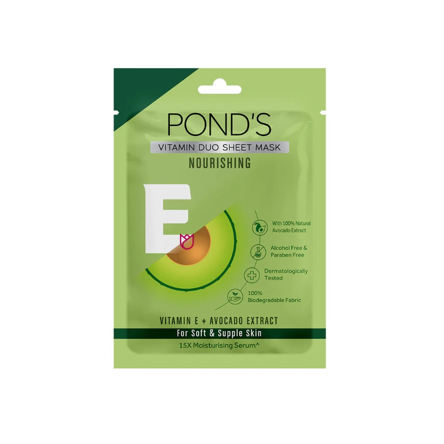 2 X POND'S Vitamin E Nourishing With Avocado Extract Sheet Mask