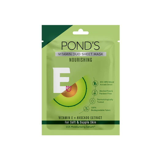 2 x POND'S Vitamin E pflegende Tuchmaske mit Avocado-Extrakt