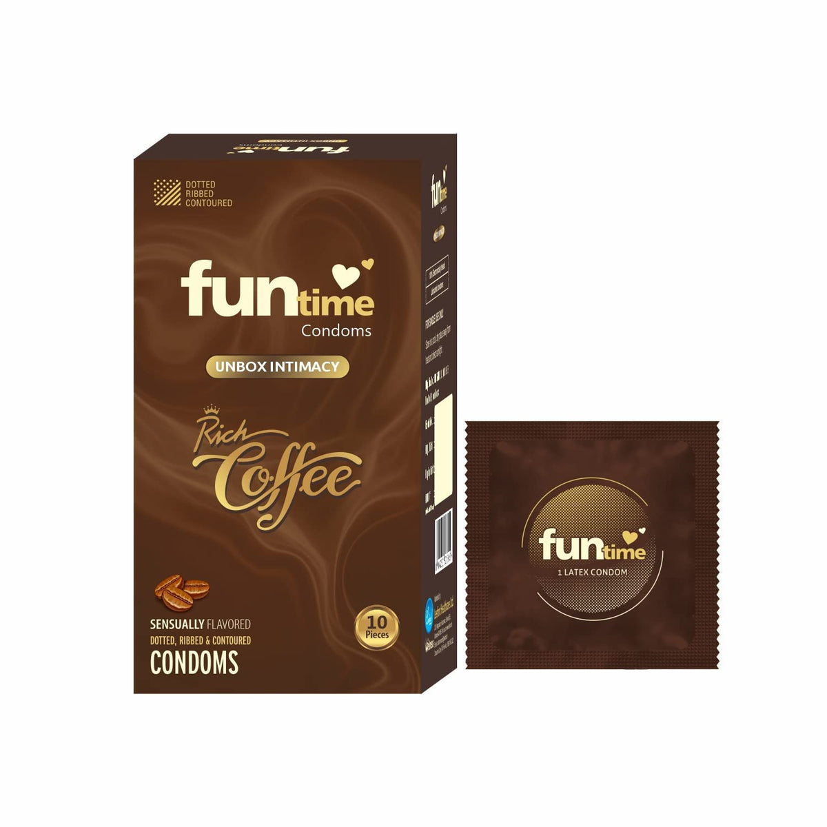 Leeford Funtime Rich Coffee Flavored Condom 10 Piece