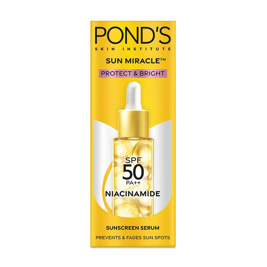 POND'S Sun Miracle SPF 50 PA++ Protect &amp; Bright mit Niacinamid-Sonnenschutzserum, 14 ml