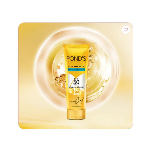 POND'S Sun Miracle SPF 50 PA+++ Protect & Hydrate With Hyaluronic Acid Creme Gel Sunscreen 50g