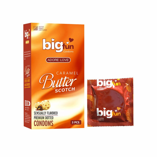 Leeford Bigfun Butter Scotch Flavored Condom 10 Piece