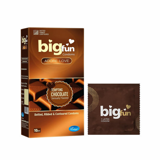 Leeford Bigfun Chocolate Flavored Condom 10 Piece